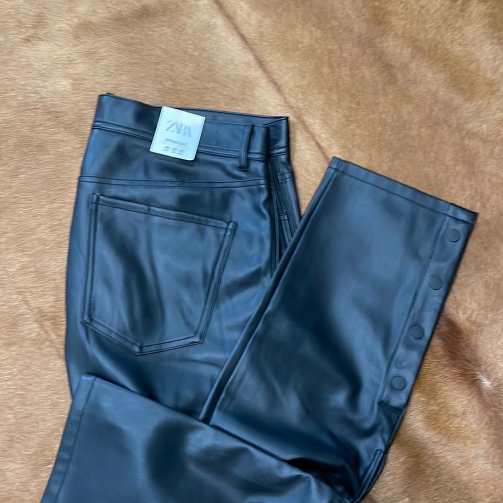 Zara new with tags size 36 leather pants